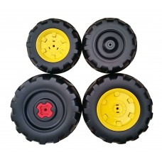 Set Ruota DX e SX Anteriore e Posteriore JD Ground Force - Peg Perego